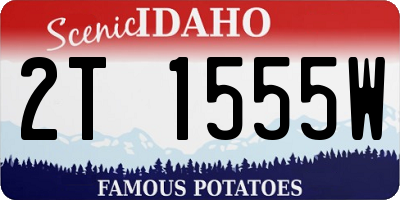 ID license plate 2T1555W