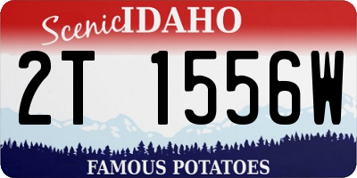 ID license plate 2T1556W