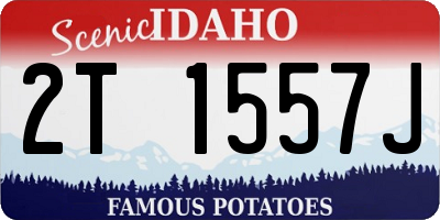 ID license plate 2T1557J