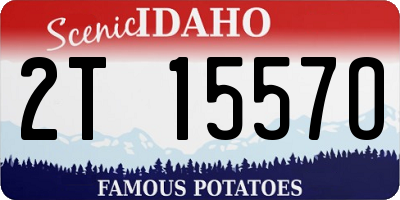 ID license plate 2T1557O