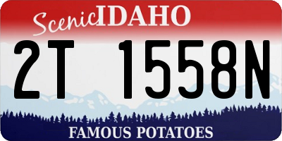 ID license plate 2T1558N