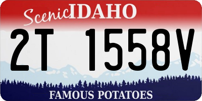 ID license plate 2T1558V