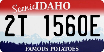 ID license plate 2T1560E