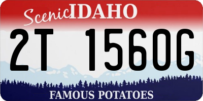 ID license plate 2T1560G