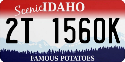 ID license plate 2T1560K