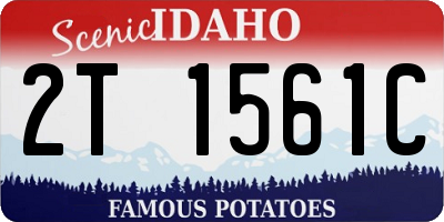 ID license plate 2T1561C