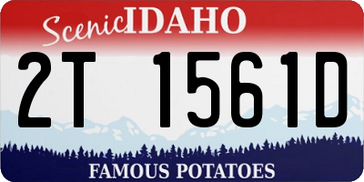 ID license plate 2T1561D