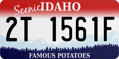 ID license plate 2T1561F