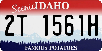 ID license plate 2T1561H