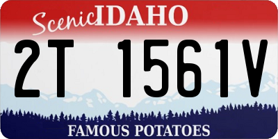 ID license plate 2T1561V
