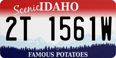 ID license plate 2T1561W