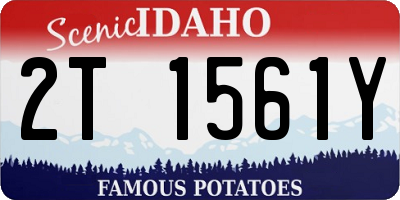 ID license plate 2T1561Y