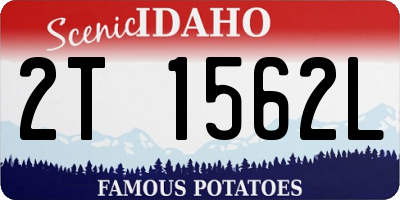 ID license plate 2T1562L