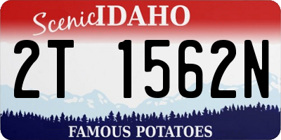 ID license plate 2T1562N