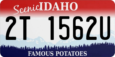 ID license plate 2T1562U