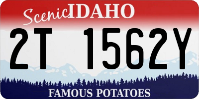 ID license plate 2T1562Y