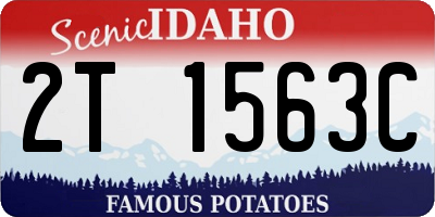 ID license plate 2T1563C