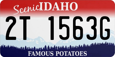 ID license plate 2T1563G