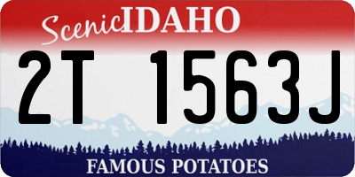 ID license plate 2T1563J