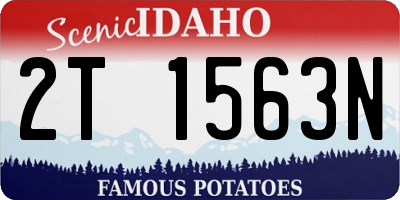 ID license plate 2T1563N