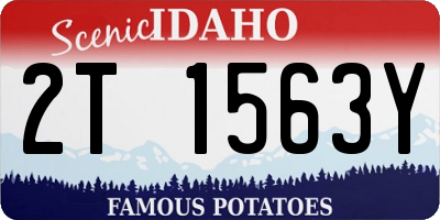 ID license plate 2T1563Y