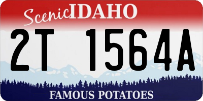 ID license plate 2T1564A