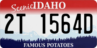 ID license plate 2T1564D