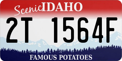 ID license plate 2T1564F