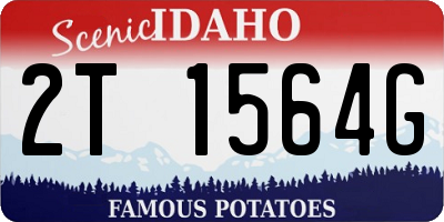 ID license plate 2T1564G