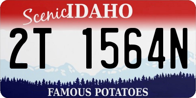 ID license plate 2T1564N
