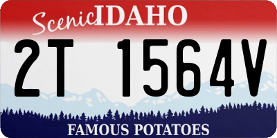 ID license plate 2T1564V