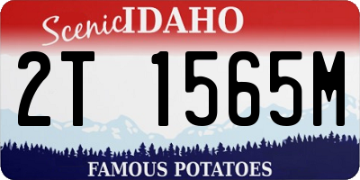 ID license plate 2T1565M