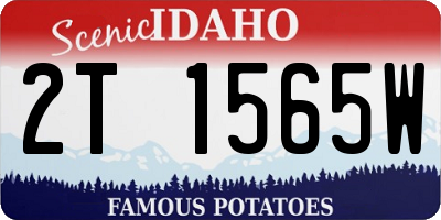 ID license plate 2T1565W