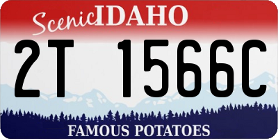ID license plate 2T1566C