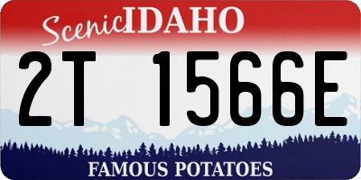 ID license plate 2T1566E