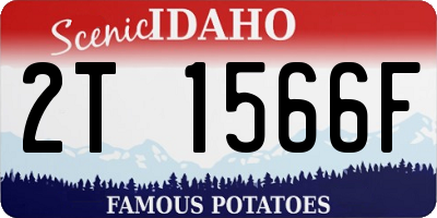 ID license plate 2T1566F