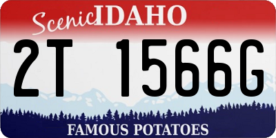 ID license plate 2T1566G