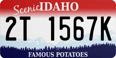 ID license plate 2T1567K