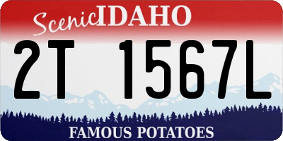 ID license plate 2T1567L