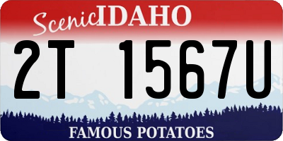 ID license plate 2T1567U