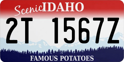 ID license plate 2T1567Z