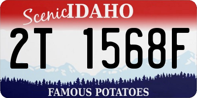 ID license plate 2T1568F