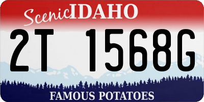 ID license plate 2T1568G