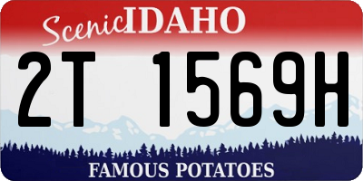 ID license plate 2T1569H