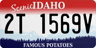 ID license plate 2T1569V