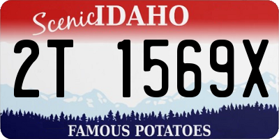 ID license plate 2T1569X