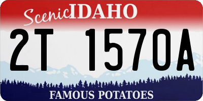 ID license plate 2T1570A