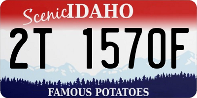 ID license plate 2T1570F