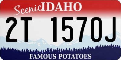 ID license plate 2T1570J