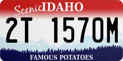 ID license plate 2T1570M